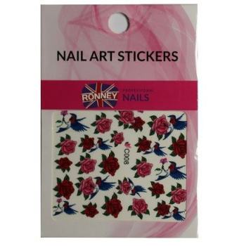 RONNEY - Naklejki wodne na paznokcie NAILART STICKERS RN 177      !